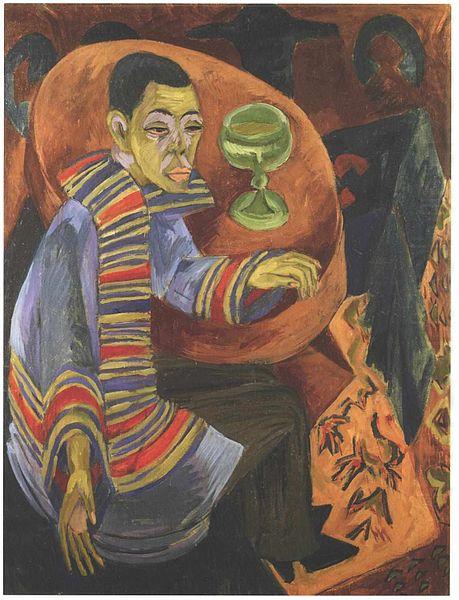 Ernst Ludwig Kirchner The drinker - selfportrait china oil painting image